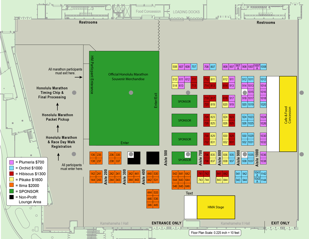 Honolulu Marathon Expo Floorplan