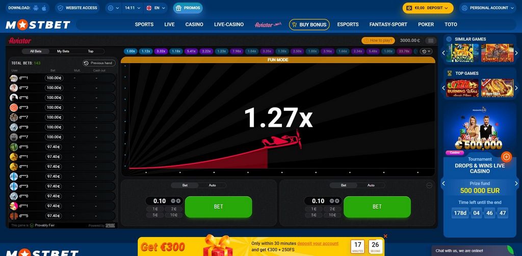 Mostbet: um parceiro generoso