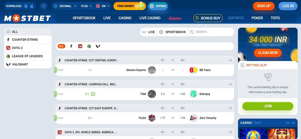 Mostbet betting Kinds of sporting activities